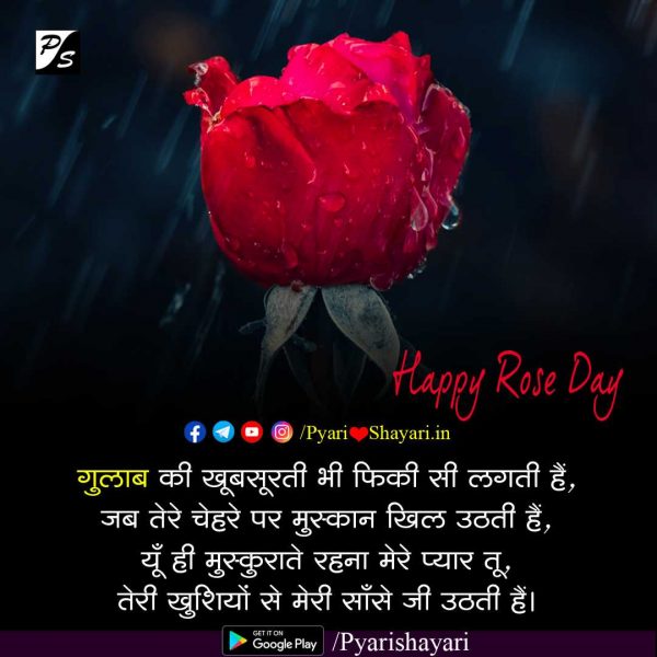 rose day hindi shayari